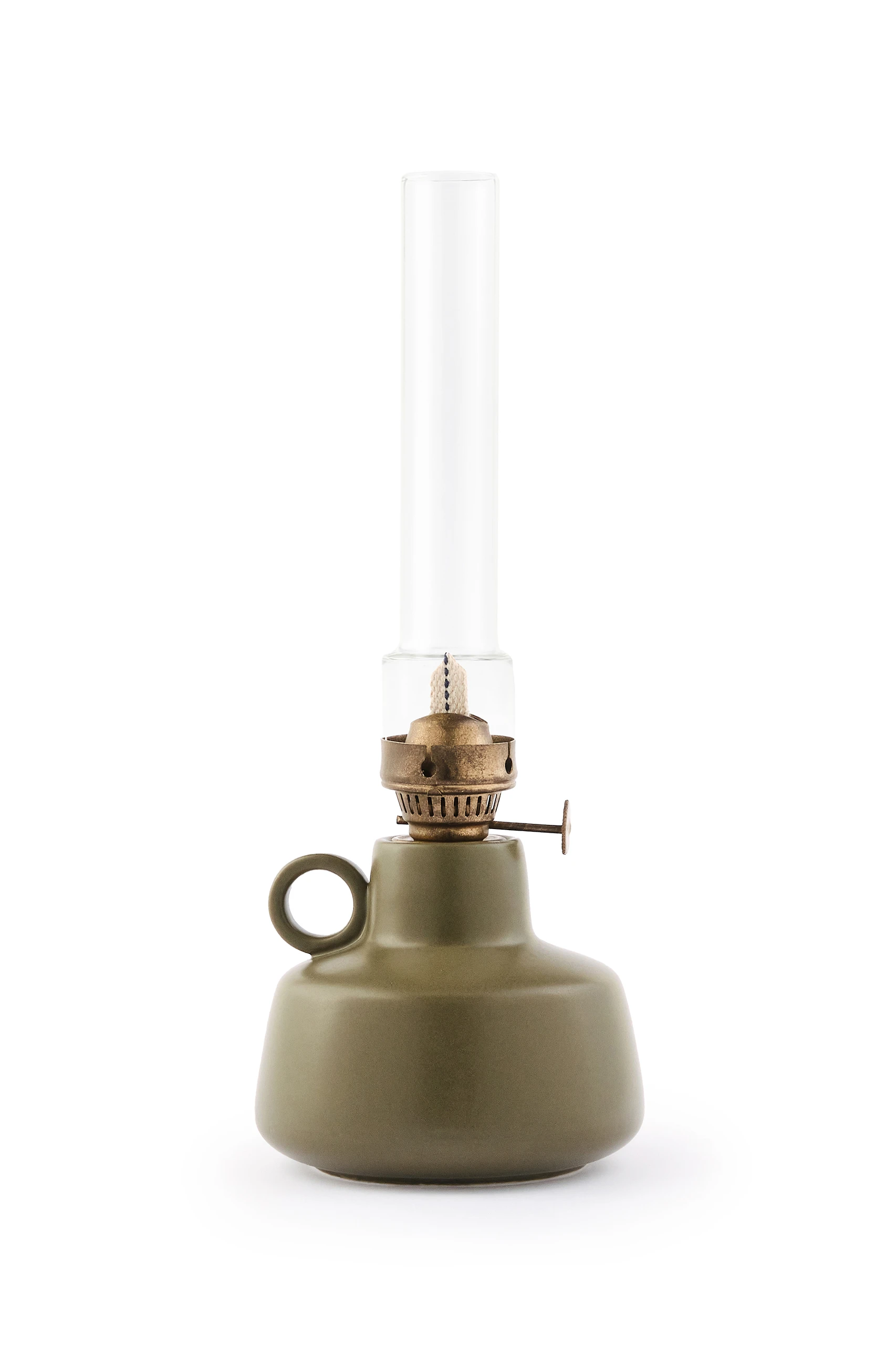 Olive Handled Oil Lamp