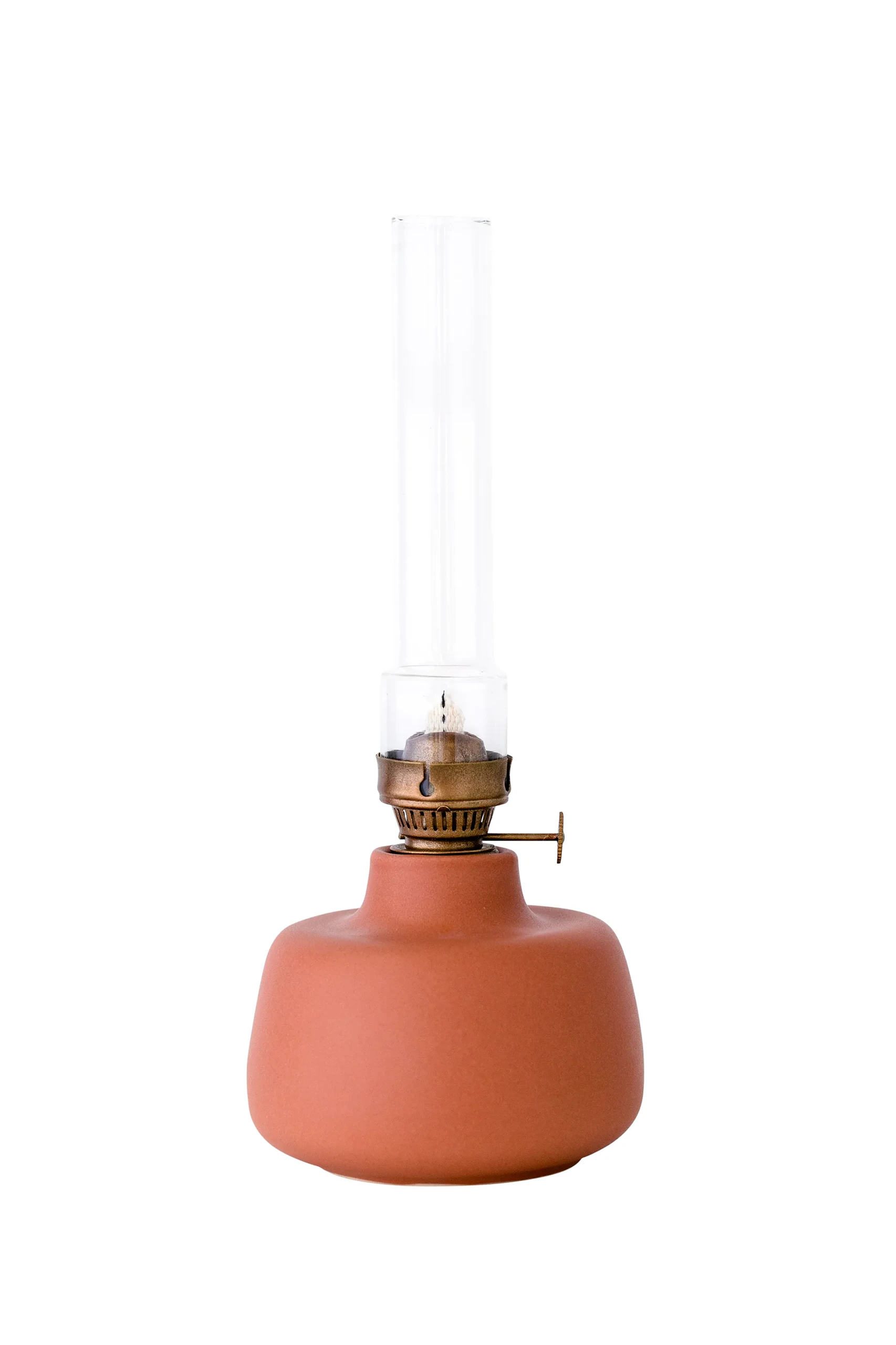 Tan Plump Oil Lamp